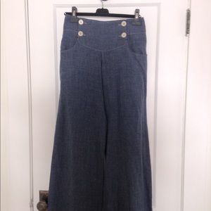 Max Studio sailor pant with double front buttons.